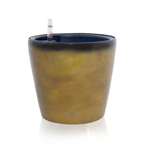 Dexceder 9x8 Self Watering Planter (Yellow Brown Gradient) - color: Yellow Brown, size: 9x8