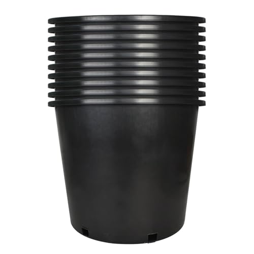 Nursery Pots with Drainage Holes Pack of 10 Pcs 7 Gallon and Plant Label Flexible Seedling Pots Seed Starting Planter for Indoor Outdoor Flowers Succulents Cactus - size: 10 Pcs 7 Gallon