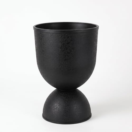 KOL 23 Inch Tall Planters, Black Plastic Urn Planters, 1 Pack - color: Black, size: Single: 23"