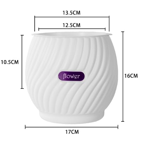 Self Watering Planters 7 Inch Self Watering Pots for Indoor Plants, African Violet Pots with Wick Rope, Flowers, Succulents, Herb, House Plants - color: Green