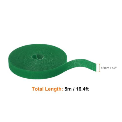 HARFINGTON Garden Plant Tape 16.4ft 1/2" Reusable Ties Strap Emerald Green - color: Emerald Green, size: 16.4ft x 1/2"