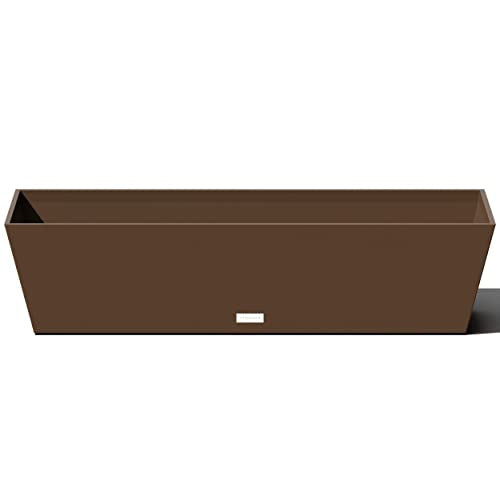 Veradek Pure Series Window Box Planter - Tapered Outdoor Planter - color: Espresso, size: 36 inch