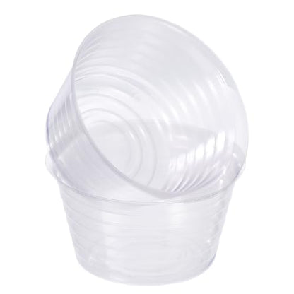 M METERXITY 5 Pack Planter Saucers - Thin Plastic Plant Tray Flowerpot Drip Trays Round Apply to Outdoor/Garden (6 Inch, Clear) - size: 6 Inch