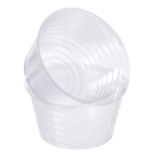 M METERXITY 5 Pack Planter Saucers - Thin Plastic Plant Tray Flowerpot Drip Trays Round Apply to Outdoor/Garden (6 Inch, Clear) - size: 6 Inch