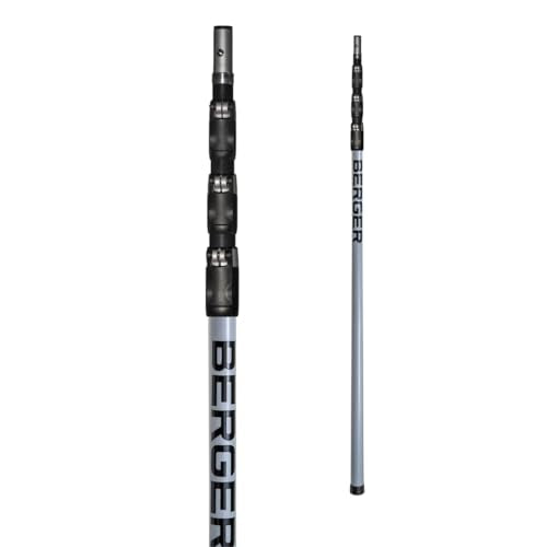 BERGER ArboRapid Telescopic Pole Saw Set – 4-Part Professional Arborist Tool, Extends from 5.7 to 20.3 Ft, Japanese-Style Curved Blade, Carbon Fiber & Fiberglass Design – 76049