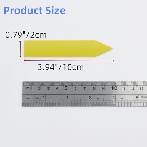 Plant Tags Labels, Reusable & Waterproof, Yellow, 4 Inch-200 Pcs - color: Yellow