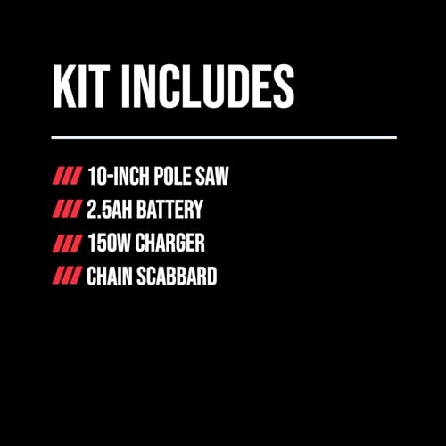 SKIL PWR CORE 40 Brushless 40V 10'' Pole Saw Kit with Over 9ft. Telescoping Shaft & Angled Head, Includes 2.5Ah Battery and Auto PWR Jump Charger - PS4561C-10 - style: 40V 10" Pole Saw Kit