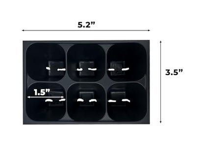 Seed Starter Trays, 144 Cells (24 Trays - 6 Cells Per Tray) + Plant Stakes - size: 24 Trays (144 Cells)
