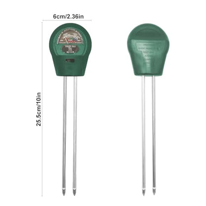Soil Tester, 3-in-1 Multifunctional Tester. Moisture, Light, Soil Ph Value Detection, Suitable for Lawns, Gardens, Farms, Promote Plants Healthy Growth