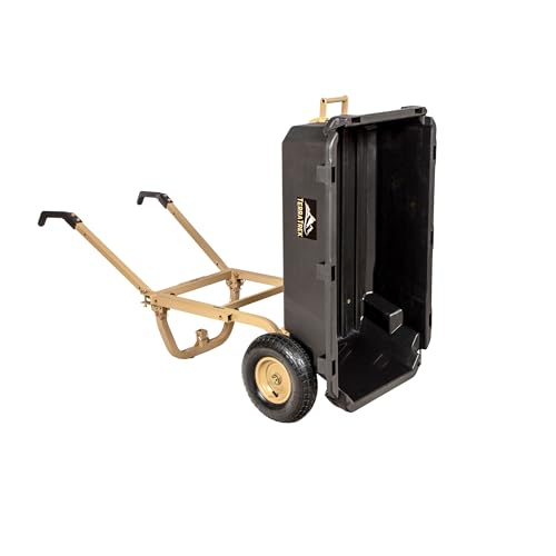 Heavy-Duty Garden Cart on Wheels – 7 Cu. Ft. 2-in-1 Utility Wagon & Wheelbarrow, Push or Tow Design, 600 lb. Capacity, All-Terrain Utility Cart with 13" Pneumatic Wheels - size: 13" Pneumatic Tire