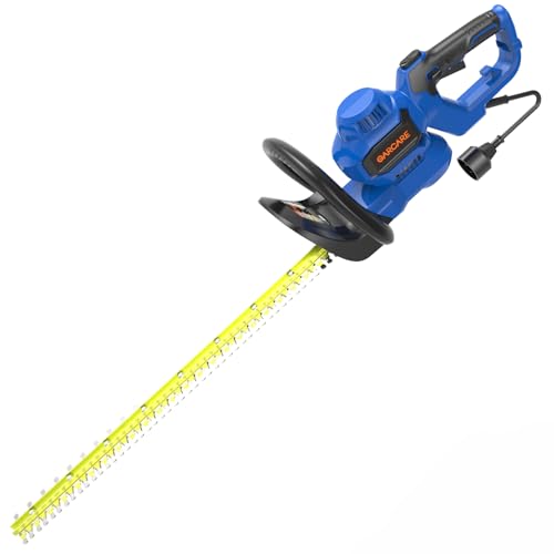 GARCARE 24-Inch Corded Electric Hedge Trimmer 4.5Amp Handheld Bush Trimmer