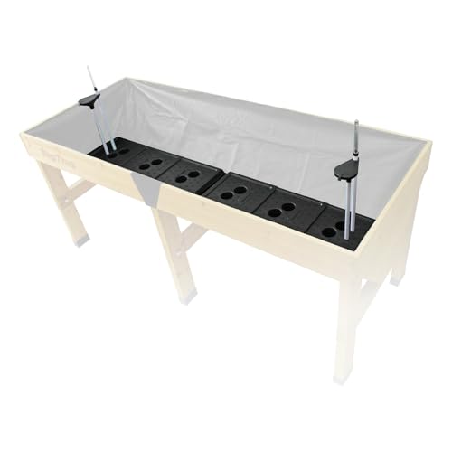 VegTrug Self Watering Kit for Classic Medium 1.8m Raised Bed, Black - Reservoir System with Water Level Indicator, Prevents Overwatering, Easy Fill Tube & Funnel, Durable Plastic Construction - size: For VegTrug Classic Medium 1.8m