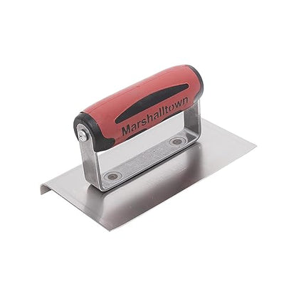 MARSHALLTOWN Curved Concrete Edger, 6 x 4 Stainless Steel Blade, 3/8 Lip x 1/4 Radius, Made In The USA, 155SSD - size: 6 x 4 x 3/8 x 1/4