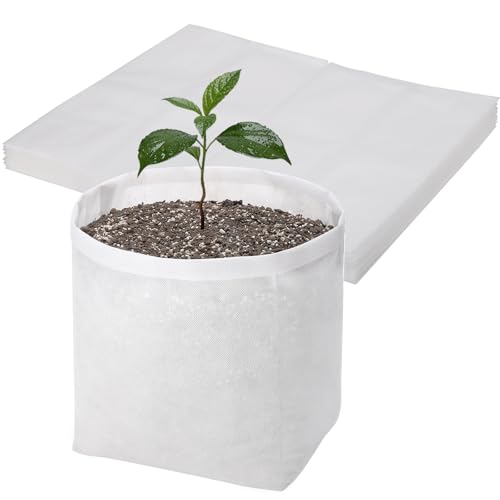 Fabric Grow Bags - 14.2x15.7 inches Breathable Seed Starter Plant Grow Bags for Seedling Pots, Nursery Pots for Plants, 40pcs - color: White, size: 14.2"x15.7"/Pack of 40