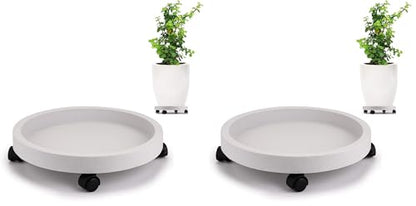 Skelang Plant Caddy 13 Inches, Wheeled Planter Pallet, Plant Stand Dolly for Heavy Planter, Deck Potted Plant, Garden Planter, Load Capacity 120Lbs (Pack of 2) - size: 13in (Pack of 2)