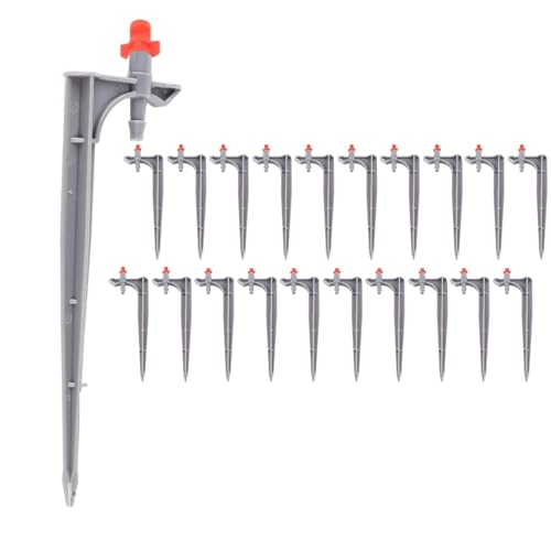 20PCS Drip Irrigation Emitters,360 Degree with Plunger Adjustable Irrigation Drippers for 1/4" Drip Irrigation Tubing, Perfect for House Garden Watering Drippers Sprayer (360 Degrees) - size: 360 degrees