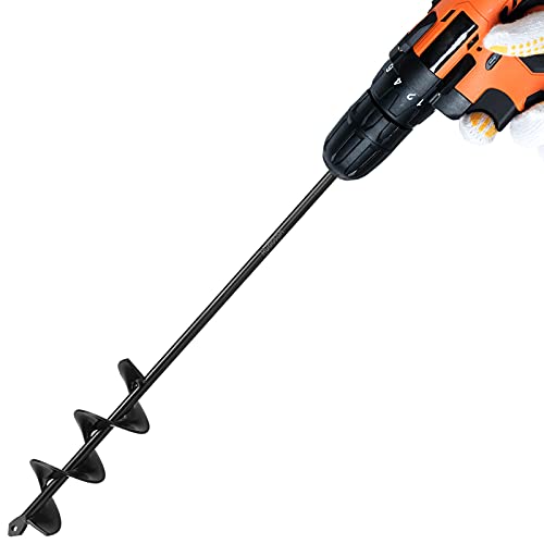 Auger Drill Bit for Planting Ruooson 1.9X14.5 in Garden AugerSpiral Easy Planter Rapid Planter Plant for 3/8" Hex Drive <1Pcs>. (1.9x14.5 in) - size: 1.9x14.5 IN