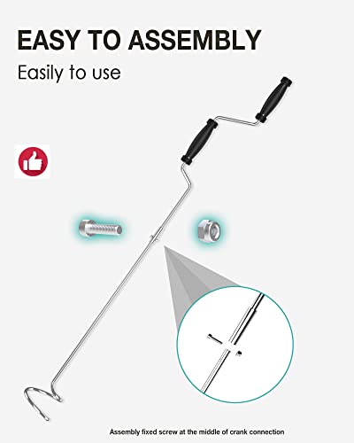 Stainless Steel Compost Aerator Tool - Manual Turner & Mixer for Compost Tumblers and Bins | Faster Decomposition, Rust-Proof - size: Double Handle