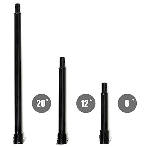 XtremepowerUS 3 Pieces Auger Extension Drill Bits (8", 12", 20" Length) Extension Earth Ice Auger Extension Set Post Hole Digger Replacement Compatible to 3/4" Shaft Post Hole Digger Replacement - size: Extension Set