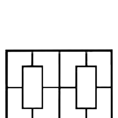 Panacea Black Metal Modern Climbing Plant Garden Trellis, 78" H, Set of 2