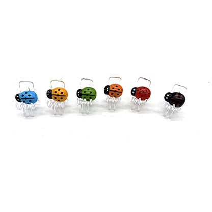 30 Pcs Colorful Ladybug Orchid Clips, Garden Plant Vine Support Clips Flower Clips
