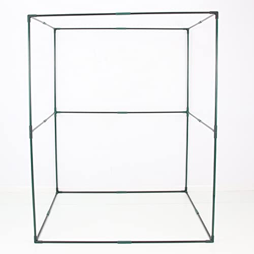 Portable 4'x4' Large 6FT Tall Plant Netting Cover Crop Cages Pest Guard Cover for Vegetables and Fruits Plant Durable Gardening Net with 4 Stakes - style: 49*49*72.8inches Square Net