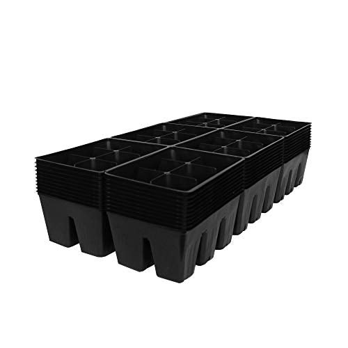 Handy Pantry Black Plastic Garden Tray Inserts - 10 Sheets of 36 Planting - size: 10 Sheets