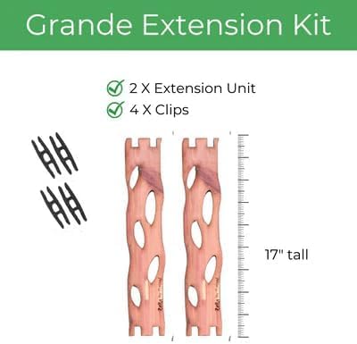 Treleaf Zella Grande Extension Kit - Wooden Extendable Plant Trellis (2 Extensions) for Indoor Climbing Houseplants - Modular Plant Support - size: Grande Extension Kit