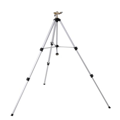 VEVOR Impact Sprinkler on Tripod Base, Heavy Duty Tripod Sprinklers with Brass Head & 3/4" Connector, 360 Degree Large Area Coverage Irrigation Sprinkler, Adjustable Heights for Yard Gray - size: 50", style: 1PC