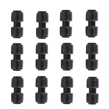 12 Pack 1/4 Inch Straight Union Quick Connect Coupling, Leak-Proof Irrigation Fitting for 1/4" Tubing, Easy Install for Garden, Farm, Sprinkler Systems - style: 1/4" straight connect(12)