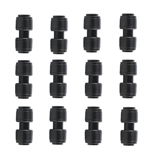 12 Pack 1/4 Inch Straight Union Quick Connect Coupling, Leak-Proof Irrigation Fitting for 1/4" Tubing, Easy Install for Garden, Farm, Sprinkler Systems - style: 1/4" straight connect(12)