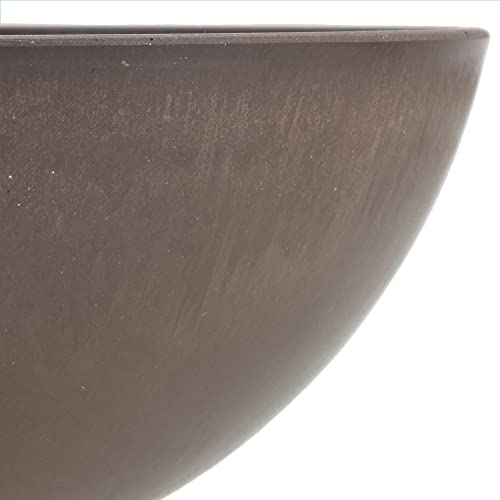 PSW Pot Collection Shallow Garden Bowl Planter for Succulents, Bonsai, Fairy Gardens, Herbs, 8-inch, Chocolate - color: Chocolate, size: 8 Inch