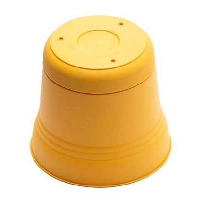 Bloem Saturn Planter w/Saucer (SP0723), Earthy Yellow, 7", 7" - color: Earthy Yellow, size: 7"