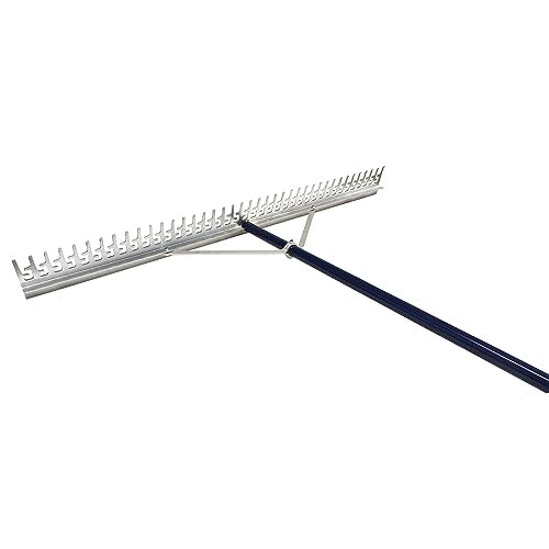 Extreme Max 3005.4236 48" Commercial-Grade Screening Rake for Beach and Lawn Care with 66" Handle - size: 48"