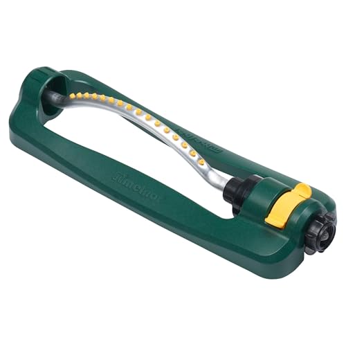 Melnor 65147AMZ Turbo Oscillating Lawn Sprinkler, 3,200 Sq. Ft. Coverage, 16 Precision Nozzles, Adjustable Range Control, QuickConnect Bundle, Green, Yellow - style: 3,200 sq. ft.