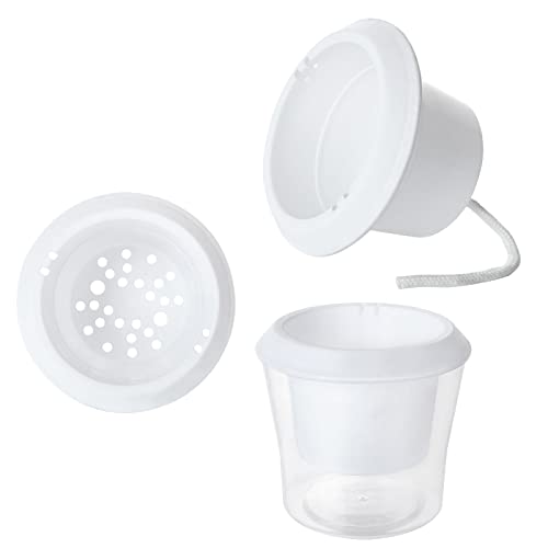 MNKNENG 12 Pack Self Watering Pots for Indoor Plants 4.3 Inch Small Self-Watering Planter Pots with Water Level Indicator, Clear Plastic Round Plant Pot for Succulent, Flower, Herb,Office Home Decor