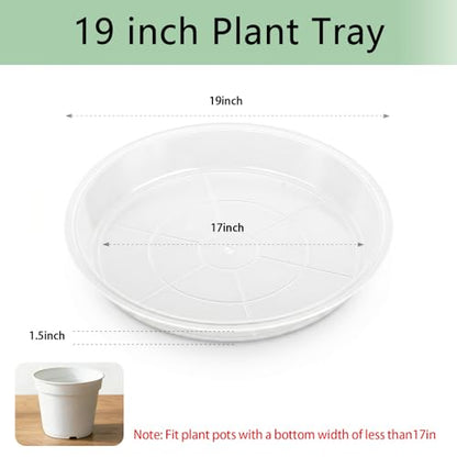 6Pack Plant Saucer, 3 5 7 9 11 13 15 17 19 21 In Plastic Plant Tray - size: 19 Inch