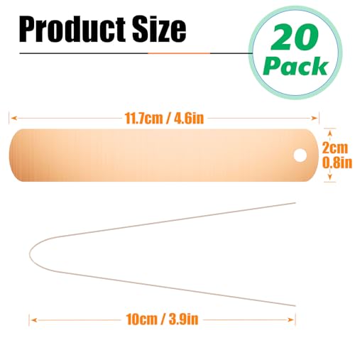 Cosmos 20 Pack Metal Plant Labels Copper Tree Tags Double Sided Write On Metal Garden Tags Waterproof Reusable Plant Markers for Outdoor Greenhouse Vegetables Flower Identification