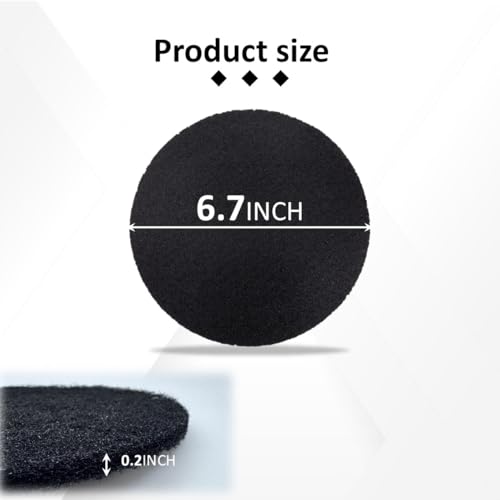 12 Pack Compost Filters for Countertop Bin, 6.7 Inch Charcoal Replacement - color: Black-12pack
