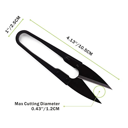 4.1" U-Shaped Bonsai Pruning Scissors for Leaf Bud Trimming 12PCS