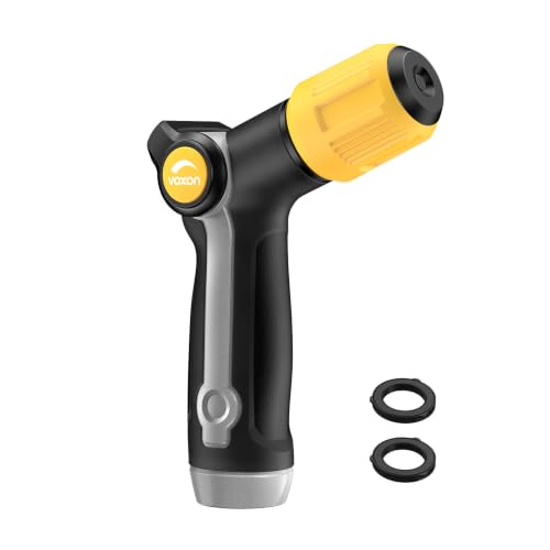 VOXON Garden Hose Nozzle with High Pressure Jet, 100% Heavy Duty Metal