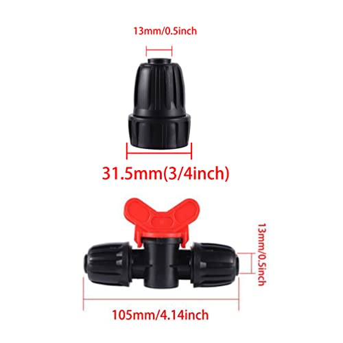 20 Pcs 1/2 inch Irrigation Tubing Fittings Barbed Locked Connectors - size: 1/2 inch Irrigation Fittings kit - B