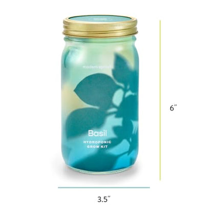 Modern Sprout Mason Garden Jar-Self-Watering Hydroponics Kit-Basil+Parsley - color: Basil+parsley, size: Garden Jars