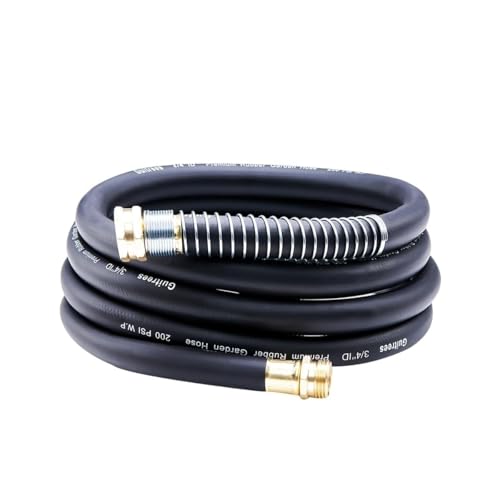 Guitrees Leader Garden Hose 10ft x 3/4", Heavy Duty Short Water Hose, Male to Female Fittings, Five Layered Braiding for Durability, 1000PSI Burst, 300PSI Working (Black) - color: Black, size: 3/4 10FT Male to Female
