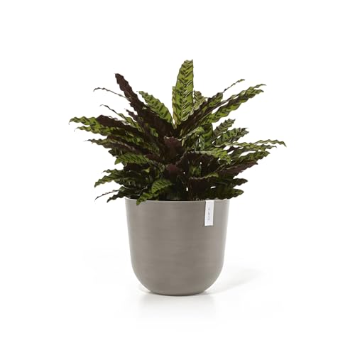 Ecopots Oslo Round Flower Planter, Taupe, 17.75" - color: Taupe, size: 17.5"