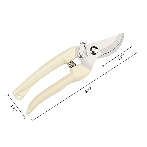 12 Pcs Garden Scissors for Plant, Tip Pruning Shears for Cutting Flowers, Trimming Plants, Bonsai and Fruits Picking (Bypass Blade Pruner) - style: 12 Pcs-White
