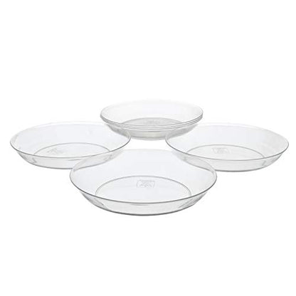 Royal Imports 10" Clear Plastic Saucer Plant Drip Tray 6 Pack - size: 11"