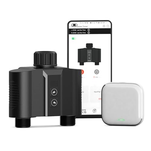 WiFi Water Timer for Garden Hose, Sprinkler Timer with 2 Outlet for Lawns and Yard, Rain Delay/Remote/Manual/Automatic Drip Irrigation System Programmable Faucet - size: 1-2 Zone Smart