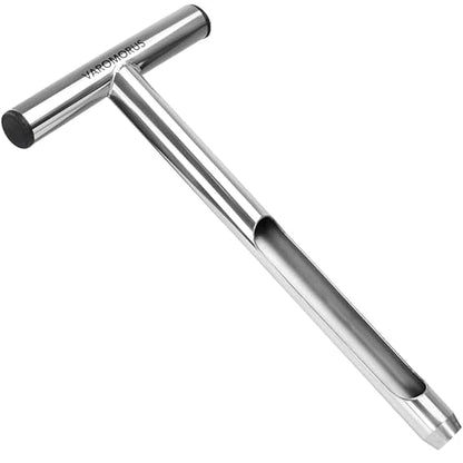 Varomorus Soil Sampler Probe Stainless Steel Tubular T-Style Handle. (12 inch) - size: 12 inches
