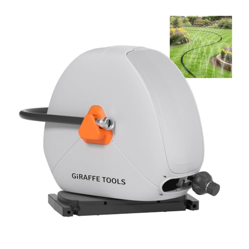 Giraffe Tools Retractable Sprinkler Hose Reel 150FT for Lawn Watering